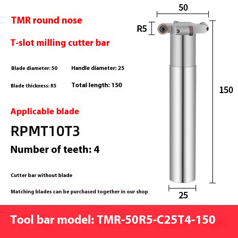 2066-CNC machining center TMR round nose T-slot milling cutter bar arc R2.5R3R4R5R6 slotted side and side cut shank Shandong Denso Pricision Tools Co.,Ltd.